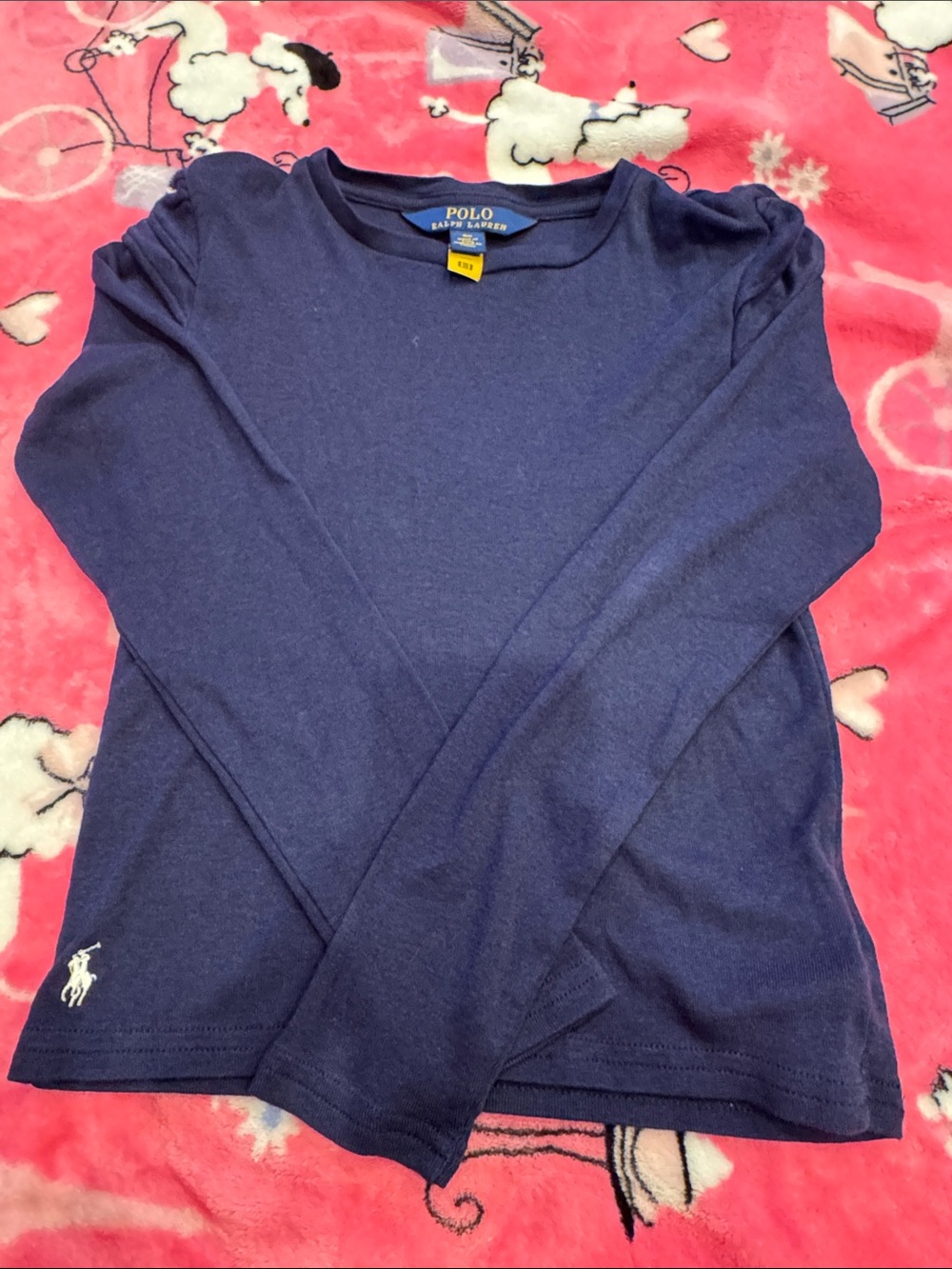 Polo by Ralph Lauren Navy Girls' Long-Sleeve Tee